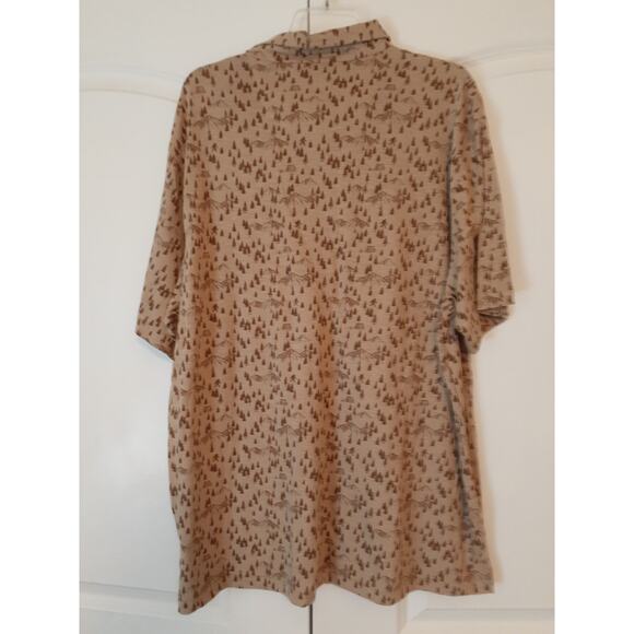 Roundtree & Yorke Cotton Modal Blend Novelty Sasquath Polo Shirt XL NEW Beige - Picture 4 of 4